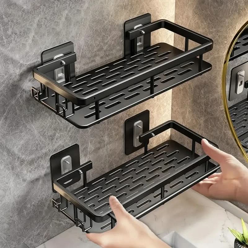NordicShelf Adhesive Bathroom Shelf - Drill-Free Storage
