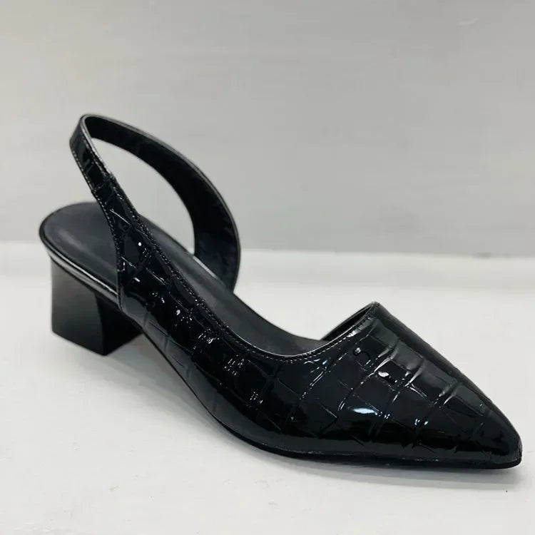 Orthopaedic Croco-Print Heels - Supportive Comfort Pumps for Women