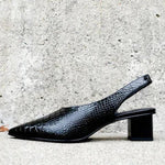 Orthopaedic Croco-Print Heels - Supportive Comfort Pumps for Women