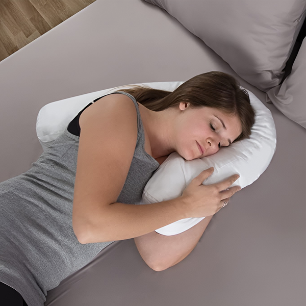 Side Sleeper Pillow with Ear Hole - Orthopedic Back Support