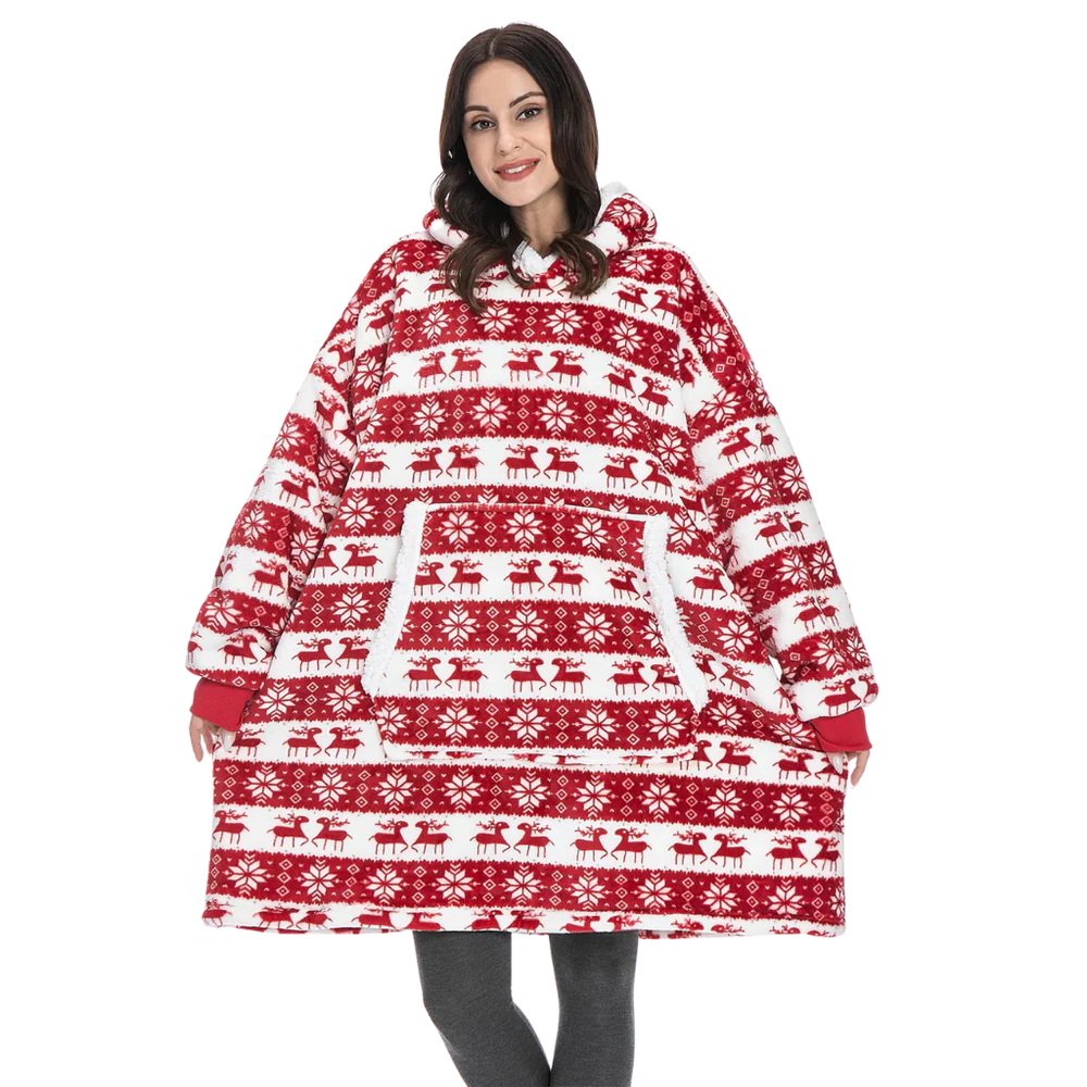 Giant Blanket Hoodie - Cozy 2-in-1 Wearable Blanket