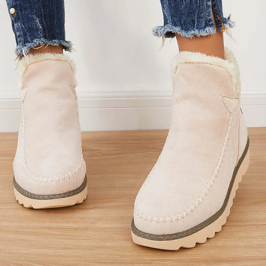 Women's Winter Ankle Boots - Warm Fur-Lined Snow Booties