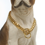 Stainless Steel Dog Chain Collar - Heavy-Duty Walking Links