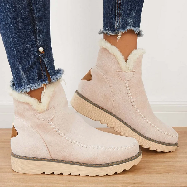 Women's Winter Ankle Boots - Warm Fur-Lined Snow Booties