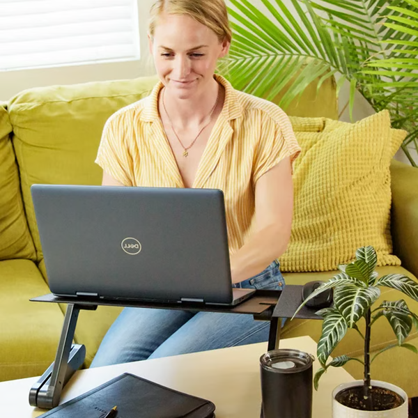 Adjustable Laptop Stand - Sturdy Sit-or-Stand Desk Riser