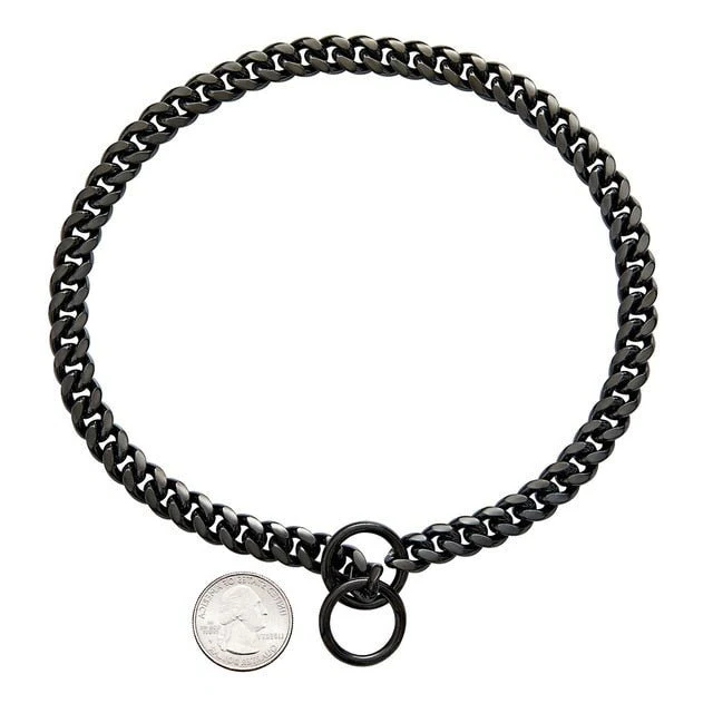 Stainless Steel Dog Chain Collar - Heavy-Duty Walking Links