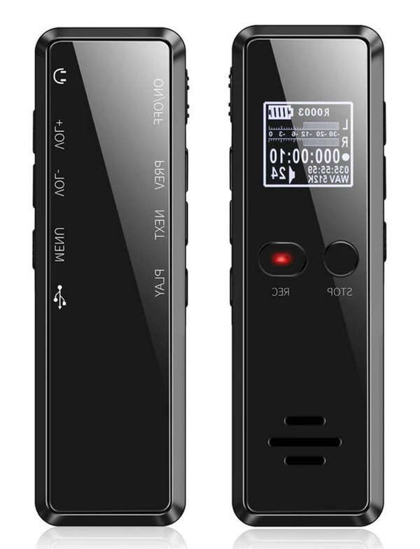 Digital Voice Recorder - Auto-Save Audio With Built-In Speaker
