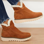 Women's Winter Ankle Boots - Warm Fur-Lined Snow Booties