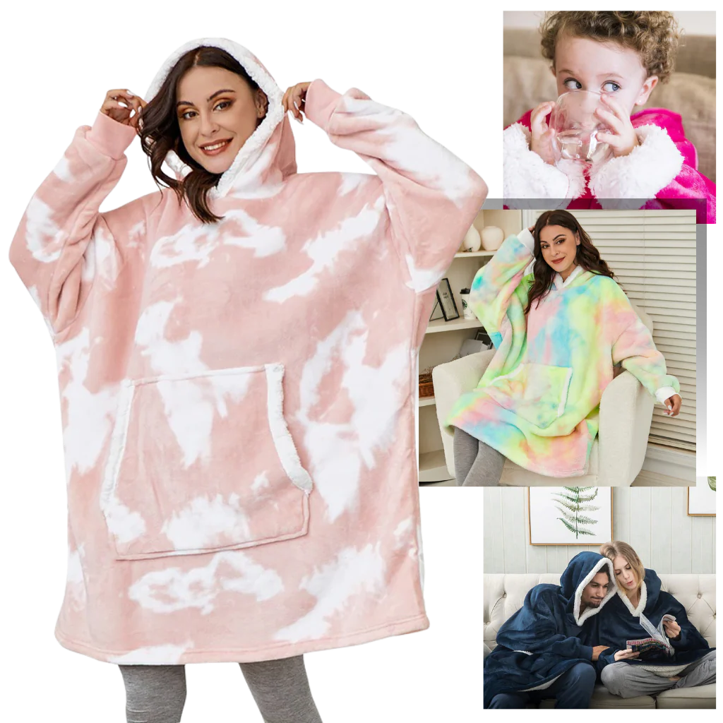 Giant Blanket Hoodie - Cozy 2-in-1 Wearable Blanket