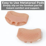 Gel Metatarsal Pads - Breathable Ball-of-Foot Cushions