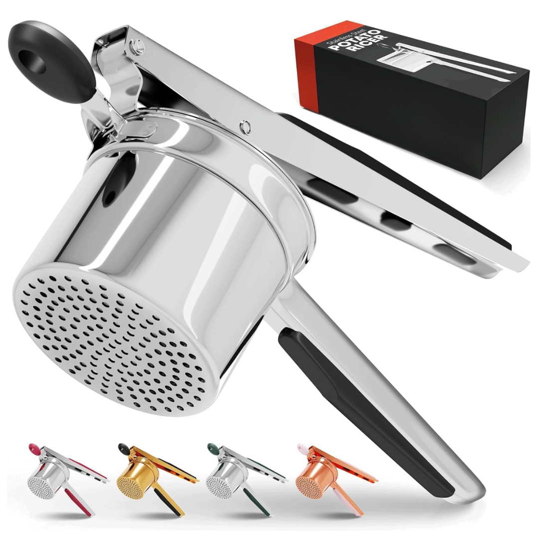 Heavy-Duty Stainless Steel Potato Masher - Smooth, Lump-Free Mashing