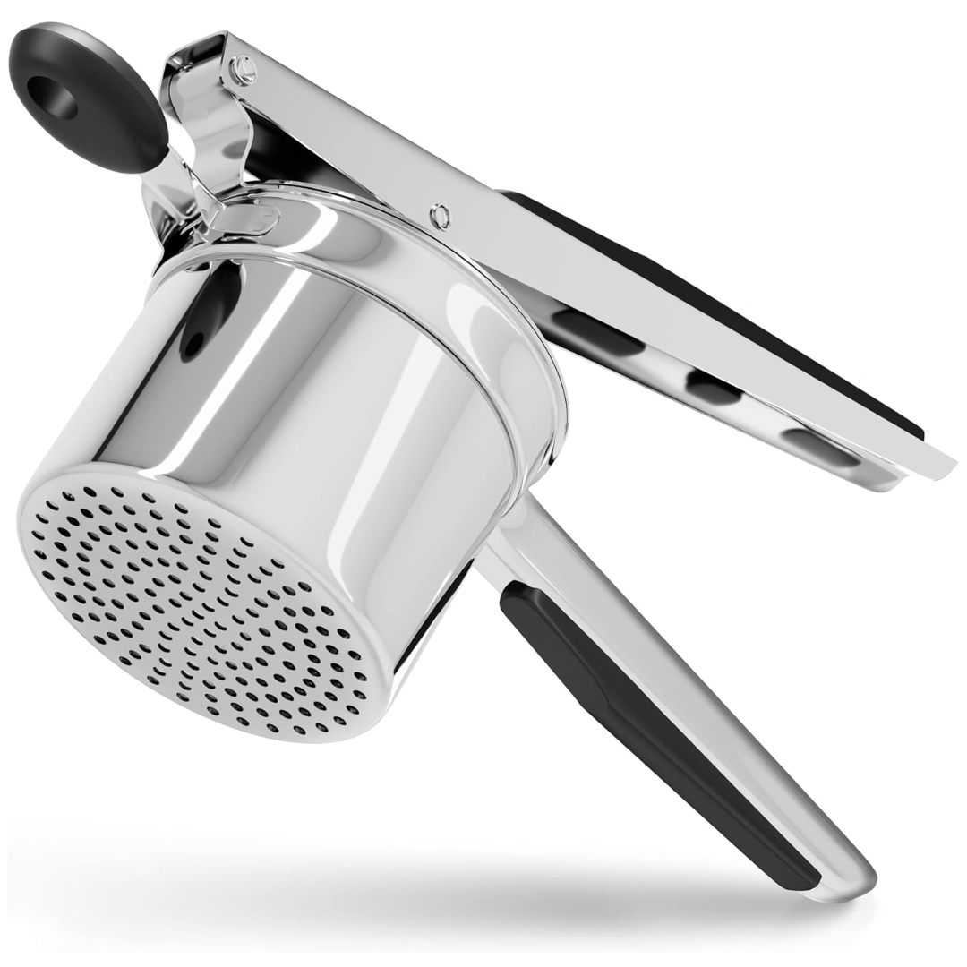 Heavy-Duty Stainless Steel Potato Masher - Smooth, Lump-Free Mashing