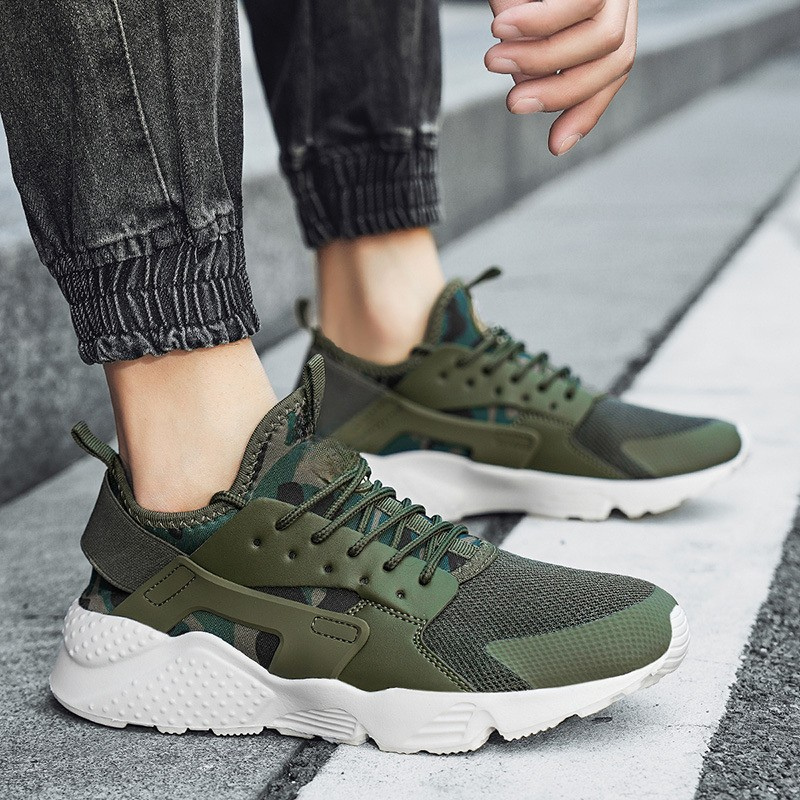 Breathable Mesh Sneakers - Lace-Up with Non-Slip Grip Sole