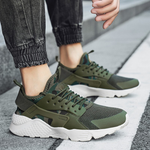 Breathable Mesh Sneakers - Lace-Up with Non-Slip Grip Sole