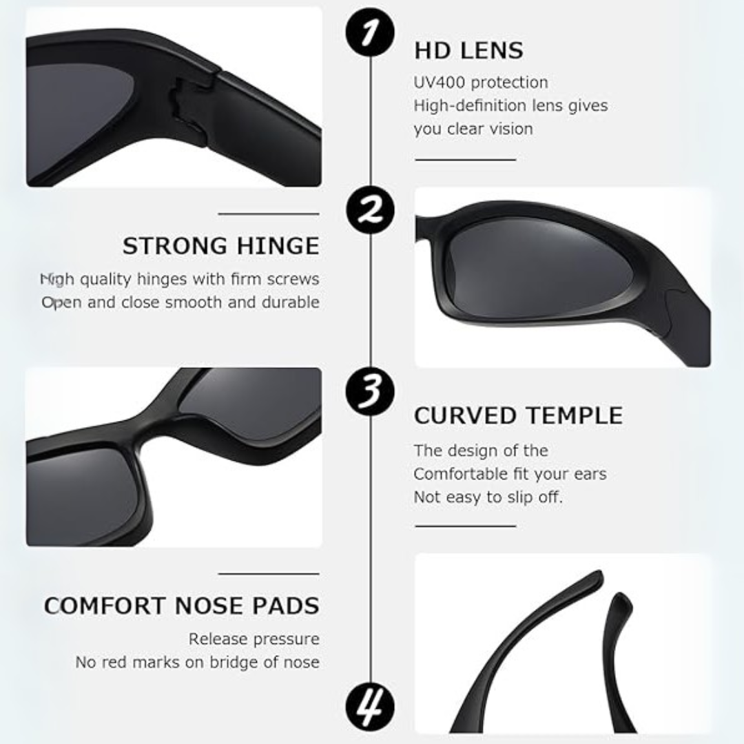 SwiftWrap Sunglasses - Polarized Wrap-Around Sports Eyewear