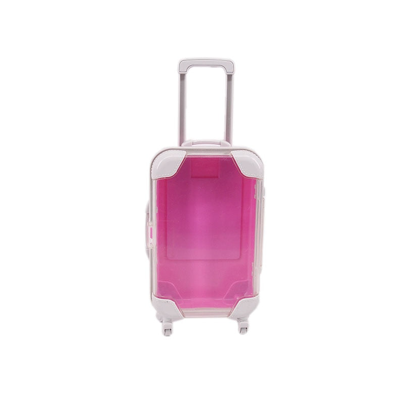 Doll Travel Suitcase - Durable 18-Inch Pretend Play Accessory