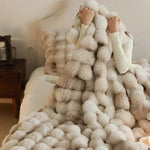 VeluLuxe Faux Fur Fluffy Blanket - Portable Cuddle Blanket