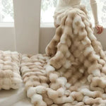 VeluLuxe Faux Fur Fluffy Blanket - Portable Cuddle Blanket