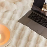VeluLuxe Faux Fur Fluffy Blanket - Portable Cuddle Blanket