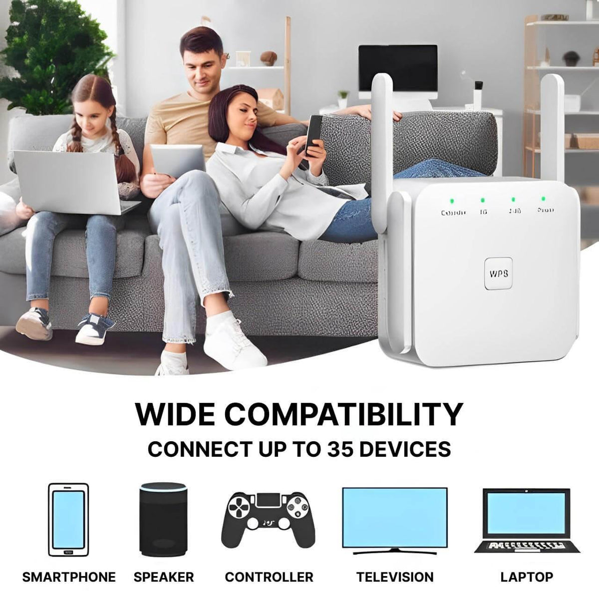 Long-Range WiFi Repeater - Boost Your Home Internet Signal