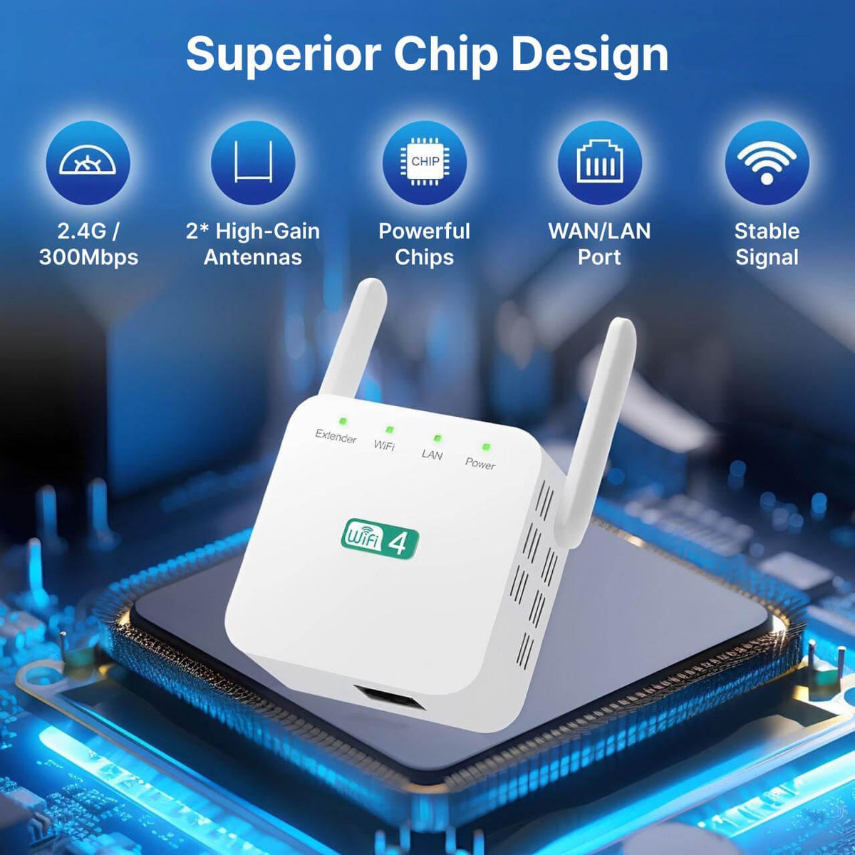 Long-Range WiFi Repeater - Boost Your Home Internet Signal