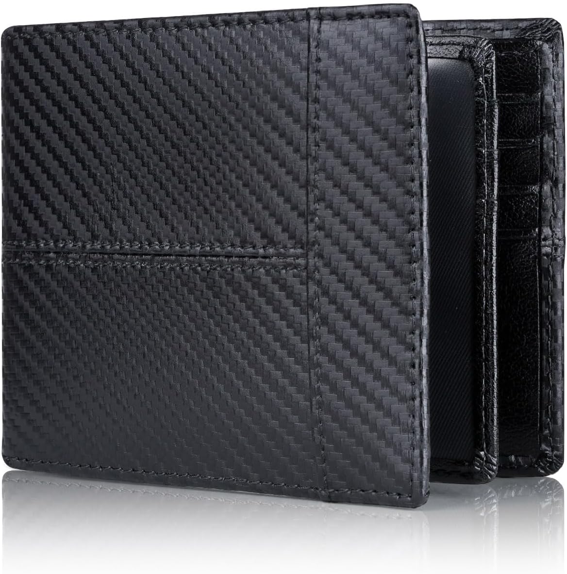 SlimArmor RFID-Blocking Leather Bifold Wallet - 16 Card Slots for Men
