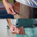 SlimArmor RFID-Blocking Leather Bifold Wallet - 16 Card Slots for Men
