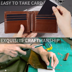 SlimArmor RFID-Blocking Leather Bifold Wallet - 16 Card Slots for Men