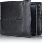 SlimArmor RFID-Blocking Leather Bifold Wallet - 16 Card Slots for Men