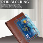 SlimArmor RFID-Blocking Leather Bifold Wallet - 16 Card Slots for Men