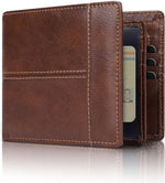 SlimArmor RFID-Blocking Leather Bifold Wallet - 16 Card Slots for Men