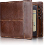 SlimArmor RFID-Blocking Leather Bifold Wallet - 16 Card Slots for Men