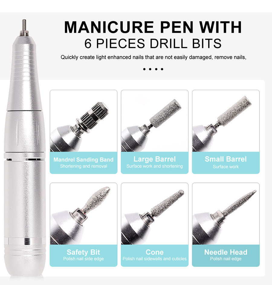 Electric Nail File 45000RPM - Quiet Portable Manicure Tool