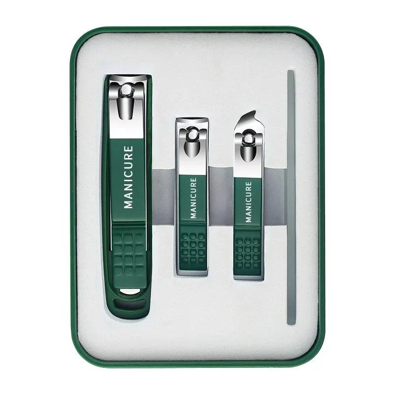 Professional Nail Clipper Set - Stainless Steel with Anti-Splash Design