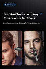 Rechargeable Nose & Ear Hair Trimmer - Painless Precision Grooming