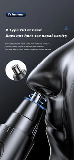 Rechargeable Nose & Ear Hair Trimmer - Painless Precision Grooming