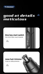 Rechargeable Nose & Ear Hair Trimmer - Painless Precision Grooming