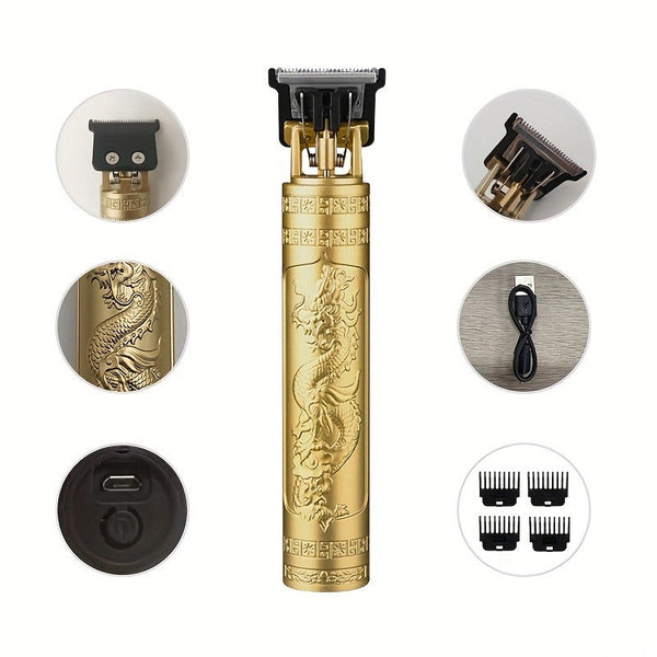 Vintage-Style Hair Clipper - Rechargeable Cordless Trimmer