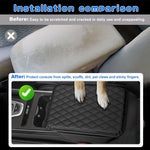 PU Leather Car Armrest Mat - Comfort and Storage Pad