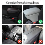 PU Leather Car Armrest Mat - Comfort and Storage Pad