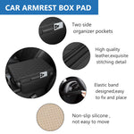 PU Leather Car Armrest Mat - Comfort and Storage Pad
