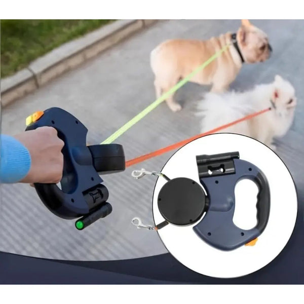 Anti-Tangle Double Dog Leash - Swivel Joint Dual Walker