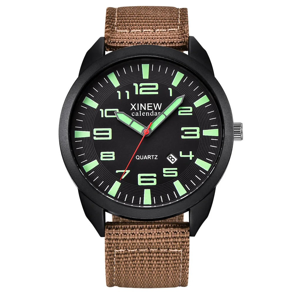 Lumo Quartz Watch - Luminous Dial with Calendar Function
