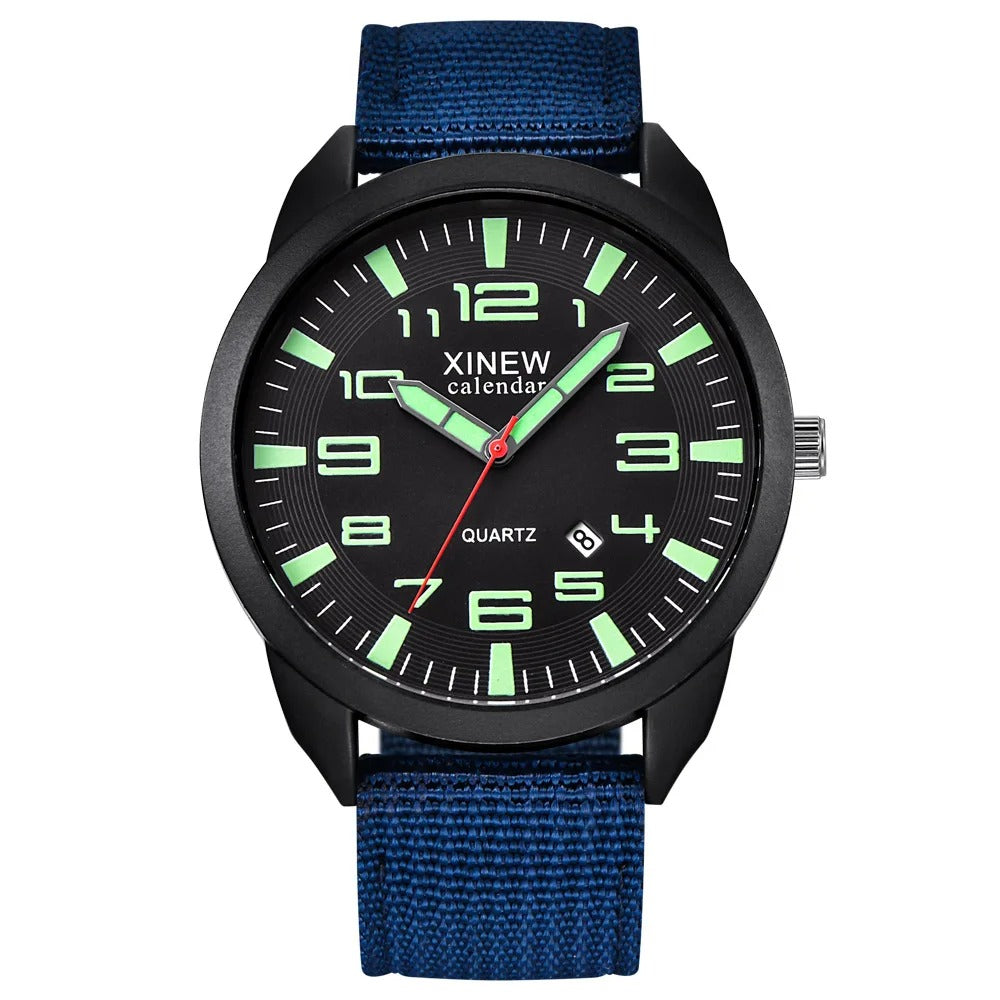 Lumo Quartz Watch - Luminous Dial with Calendar Function
