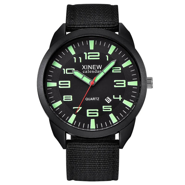 Lumo Quartz Watch - Luminous Dial with Calendar Function