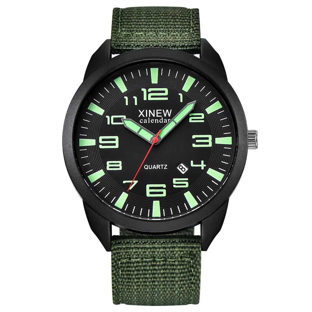 Lumo Quartz Watch - Luminous Dial with Calendar Function