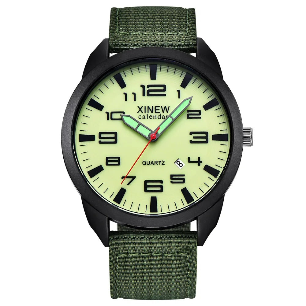 Lumo Quartz Watch - Luminous Dial with Calendar Function