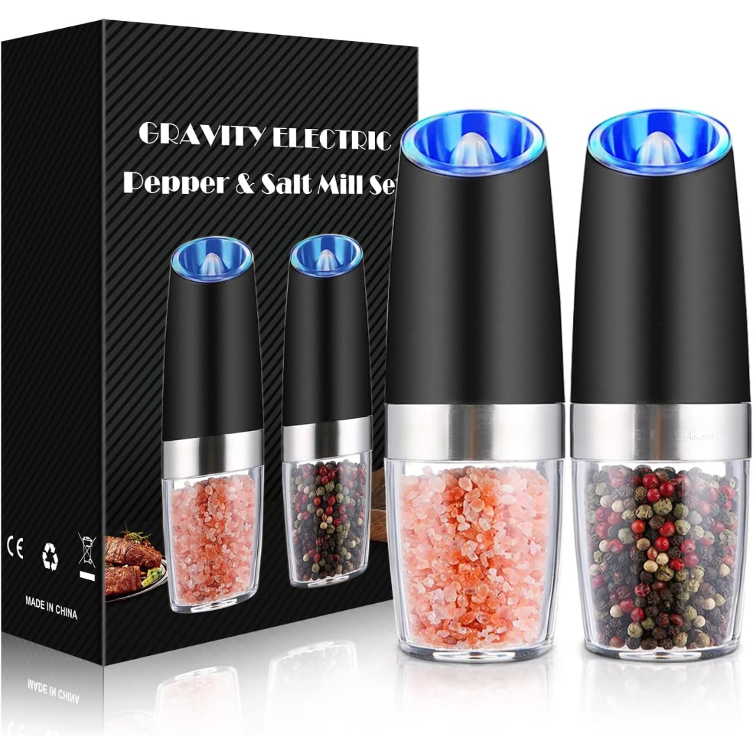 GrindMaster Duo - Rechargeable Electric Pepper and Salt Mills