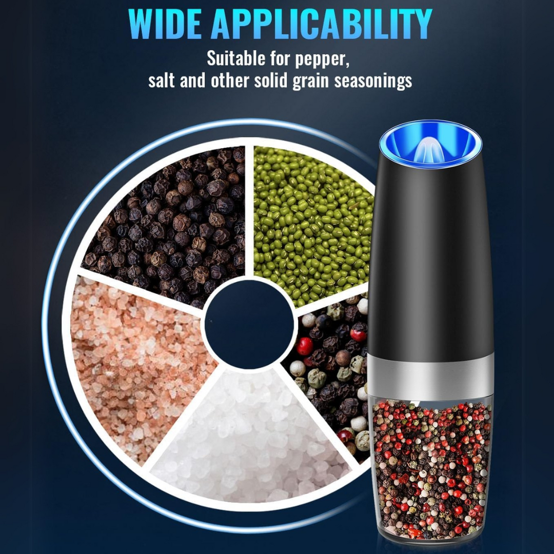 GrindMaster Duo - Rechargeable Electric Pepper and Salt Mills