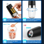 GrindMaster Duo - Rechargeable Electric Pepper and Salt Mills